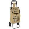 Urban Living Boodschappentrolley - beige - 28 x 30 x 88 cm - 25 liter - Boodschappentrolleys