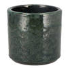 DK Design Bloempot model Green Glaze - groen - D12 x H13 cm - glanzend - Plantenpotten