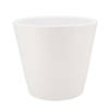 DK Design Bloempot/plantenpot - Vinci - wit mat - voor kamerplant - D26 x H29 cm - Plantenpotten