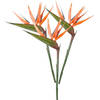 Emerald Kunstbloem Strelitzia - 3x - 90 cm - losse tak - kunst zijdebloem - Paradijsvogelplant - Kunstbloemen