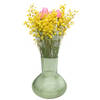 Bloemenvaas Royal Wave - transparant glas - lichtgroen - D20 x H22 cm - vaas - Vazen