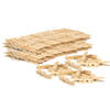 Excellent Houseware Wasknijpers - 100x - bamboe hout - 7 cm - Knijpers