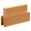 Kesper Broodplankjes met houder - set 5x stuks - bamboe hout - 24 x 15 cm - Snijplanken