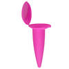 Gerimport strand asbak fuchsia roze met klepje - 1x - Asbakken