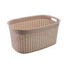 Hega Hogar Rotan line wasmand - beige - inhoud 44 liter - kunststof - 58 x 39 x 27 cm - Wasmanden