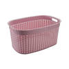 Hega Hogar Rotan line wasmand - roze - inhoud 44 liter - kunststof - 58 x 39 x 27 cm - Wasmanden