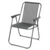 Sunnydays Picnic camping/strand stoel - aluminium - inklapbaar - grijs - L53 x B55 x H75 cm - Campingstoelen