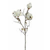 Mica Decorations Kunstbloem Magnolia tak - 90 cm - wit - Kunst zijdebloemen - Kunstbloemen