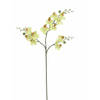 Mica Decorations Kunstbloem Orchidee tak - lichtgeel - 75 cm - Kunst zijdebloemen - Kunstbloemen