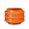 Mica Decorations Bloempot - boaz - gebobbeld - oranje - 13 x 17 cm - Plantenpotten