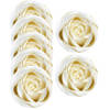Onderzetters/Bierviltjes bloemen witte roos 10x stuks - Bierfiltjes
