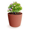 Prosperplast Plantenpot/bloempot Buckingham - kunststof - steenrood - 29 x 26 cm - Plantenpotten