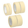 Kinzo Afplaktape/schilderstape - 2x verschillende maten - wit - 19/25/50mm x 5m - binnen/buiten - Tape (klussen)