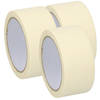 Kinzo Afplaktape/schilderstape - 3x - wit - 48mm x 25m - voor binnen/buiten - Tape (klussen)