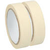 Kinzo Afplaktape/schilderstape - 2x - wit - 25mm x 25m - voor binnen/buiten - Tape (klussen)