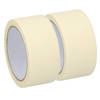 Kinzo Afplaktape/schilderstape - 2x - wit - 36mm x 25m - voor binnen/buiten - Tape (klussen)