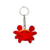 Pluche sleutelhanger krab knuffel 6 cm - Knuffel sleutelhangers