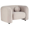 Beliani LEIREN - Fauteuil-Beige-Fluweel