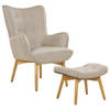 Beliani VEJLE - Fauteuil-Beige-Polyester