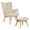 Beliani VEJLE - Fauteuil-Beige-Polyester