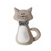 Boltze Deurstopper gewicht - dieren thema Katje - 1 kilo - beige - 31 x 11 cm - open ogen - Deurstoppers