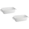 BonBistro Ovenschaal Yong Squito - 19 x 12 x 6 cm / 720 ml - Wit - 2 stuks