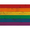 Vintage poster met vlag regenboog LBGT 84 cm - Feestposters