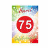 75 jaar verjaardag deurposter A1 formaat - Feestposters