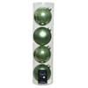 Tubes met 4x salie groene kerstballen van glas 10 cm glans en mat - Kerstbal