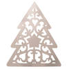 Kerstboom hangdecoratie - zilver -50 x 40 cm -karton -brandvertragend - Hangdecoratie