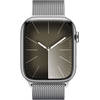 Apple - Watch Series 9 - GPS + Cellular - 45mm - Silver Stainless Steel Hoes met Silver Milanese Loop
