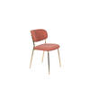 Housecraft Jolien Eetkamerstoelen Goud/ Roze - Set van 2