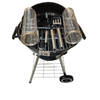 Premfy Luxe Houtskoolbarbecue - Kogelbarbecue 46x76cm - Grilloppervlak 45cm - SET met BBQ Hoes, Grillrollen en Tangenset