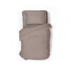 Eleganzzz Dekbedovertrek Uni Percal Katoen Met Bies - taupe 140x200/220cm