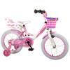 Volare Rose Kinderfiets - Meisjes - 16 inch - Roze/Wit - 95% afgemonteerd