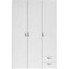 Varia garderobe - Wit decor - 3 deuren + 2 laden - L 120 x H 185 x D 51 cm - Parisot