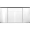 Brest dressoir - Matera decor / glanzend wit - Spaanplaat - 4 deuren - 1 plank - 1 lade - 177,5 x 92 x 40 -