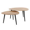 Hoyz Collection - Salontafel Set-2 Driehoek Organisch - Massief Acaciahout