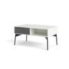 Elly salontafel 1 lade, 3 planken mat wit, grijs.