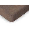 Romanette Badstof Velours Hoeslaken - taupe - 1 persoons - 80/90/100x200/220cm