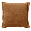 Dutch Decor - OTIS - Sierkussen 45x45 cm - effen kleur - unieke stof - Tobacco Brown - bruin