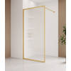 Badplaats Douchewand Georgia 100 x 200 cm - goud - geribbeld glas met nano coating