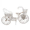 Clayre & Eef Planthouder Fiets 183x65x119 cm Wit Bruin IJzer Tuindecoratie Wit Tuindecoratie