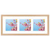 SecaDesign Anima Drieluik Fotolijst - Fotomaat 15x15 cm - Essenhout kleur