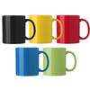 Bellatio Design Koffie mokken/bekers Nantes - 10x - keramiek - multi kleuren - 300 ml - Bekers
