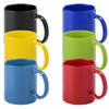 Bellatio Design Koffie mokken/bekers Auxerre - 6x - keramiek - multi kleuren mix - 370 ml - Bekers