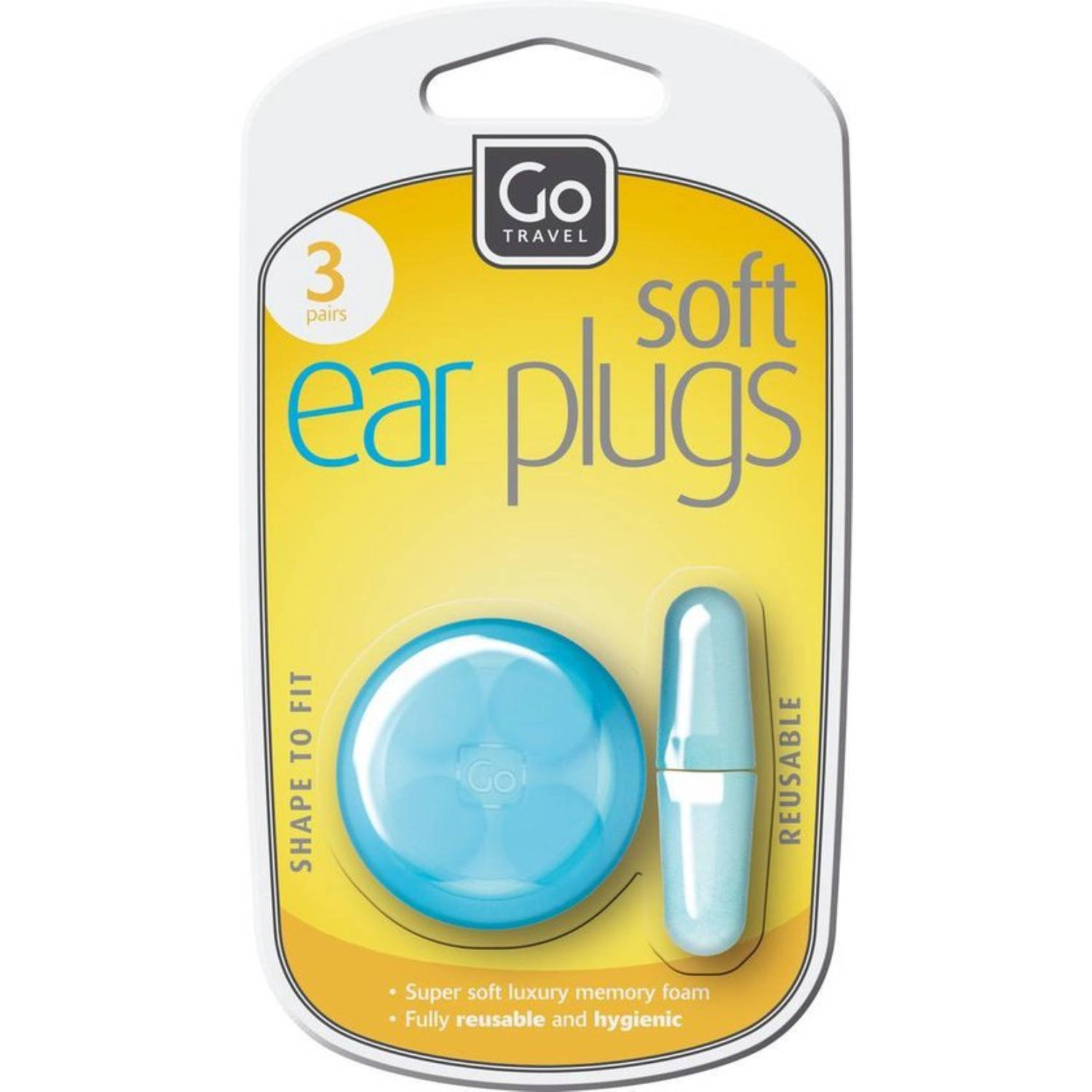 Go Travel oordopjes - foam ear plugs - 3 paar