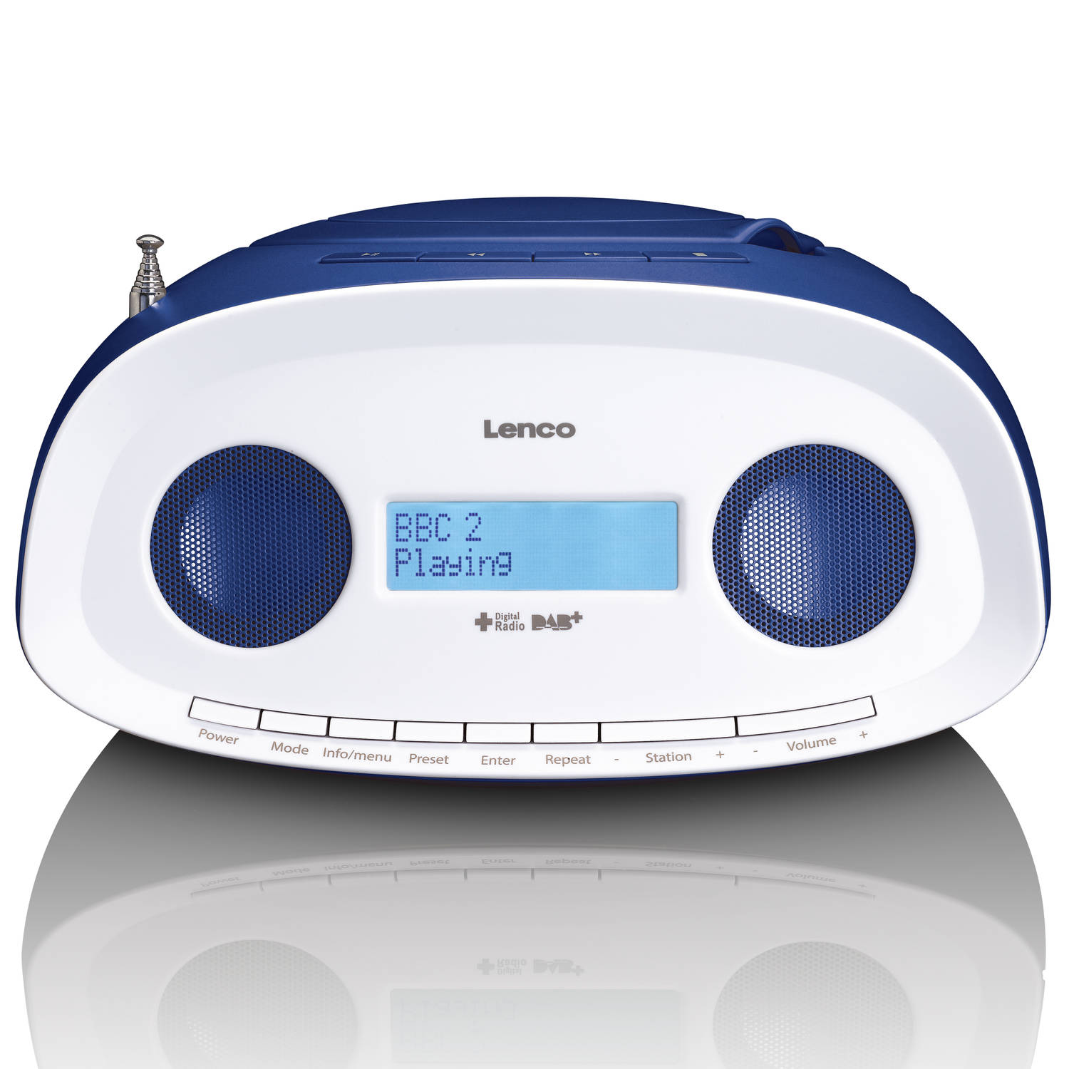 Draagbare DAB+/FM Radio CD-USB-speler Lenco Blauw-Wit