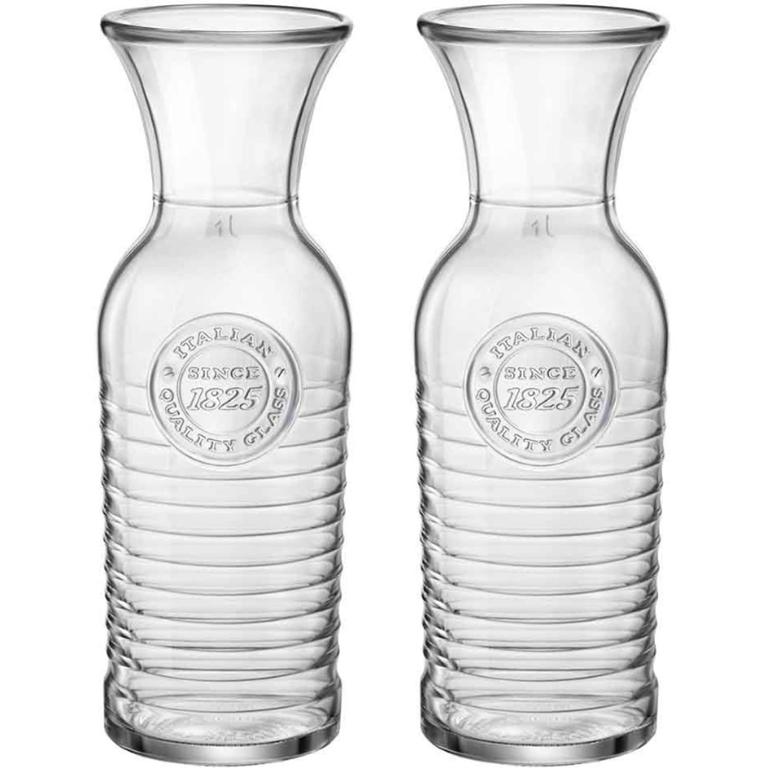 Bormioli Rocco Karaf Officina 1825 - 1 liter - 2 stuks