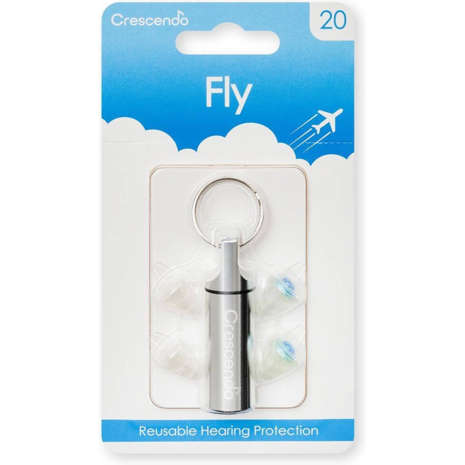 Crescendo Fly 20 - vlieg oordoppen - drukregeling